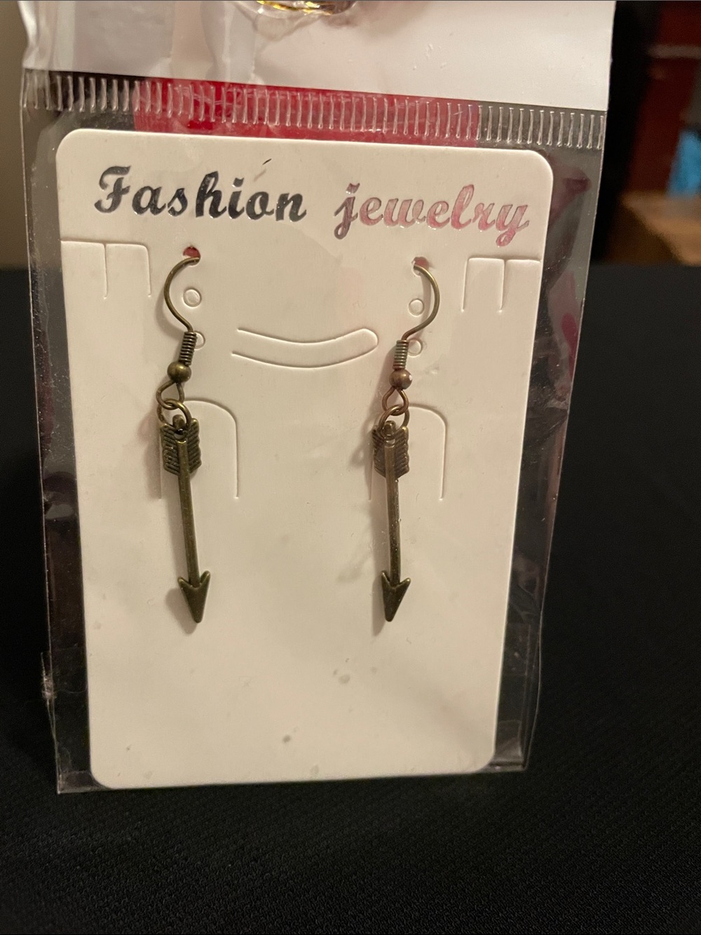Fashion Jewelry Antique Bronze Arrow Drop Earrings